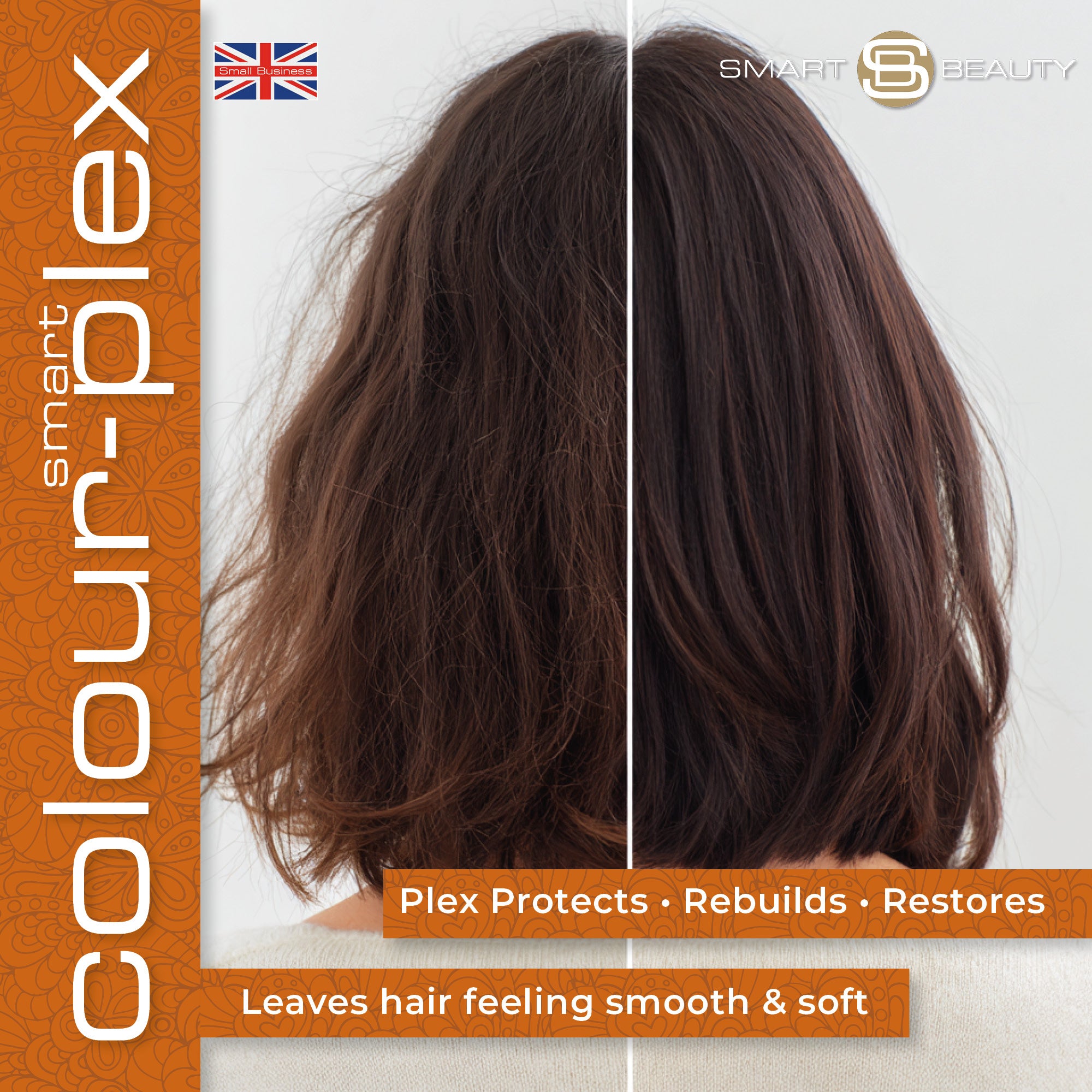 Kupfer-Bernstein Haarfarbe mit zusätzlichem Plex-Haarpflege-Conditioner, permanente Haarfarbe