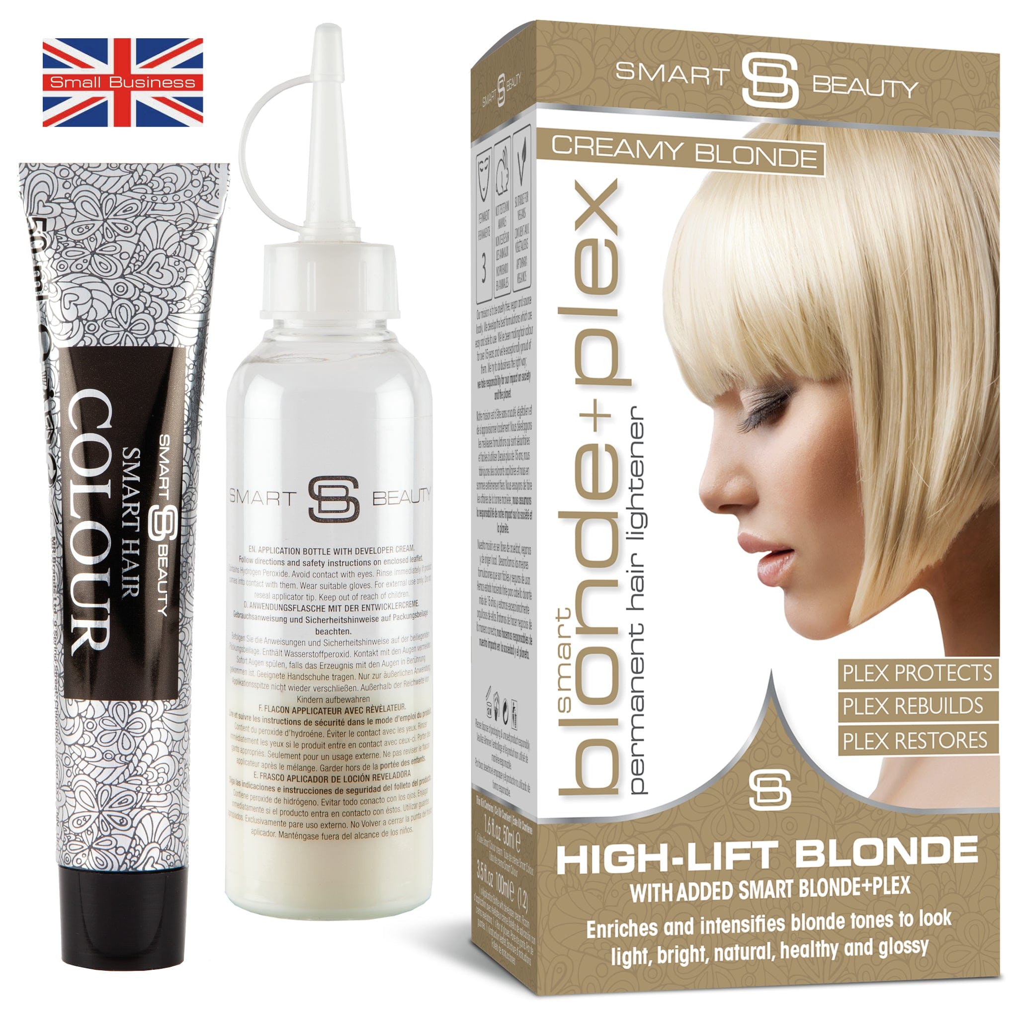 Cremige Blonde Haarfarbe mit Plex Haarpflege-Conditioner, Permanente Haarfarbe