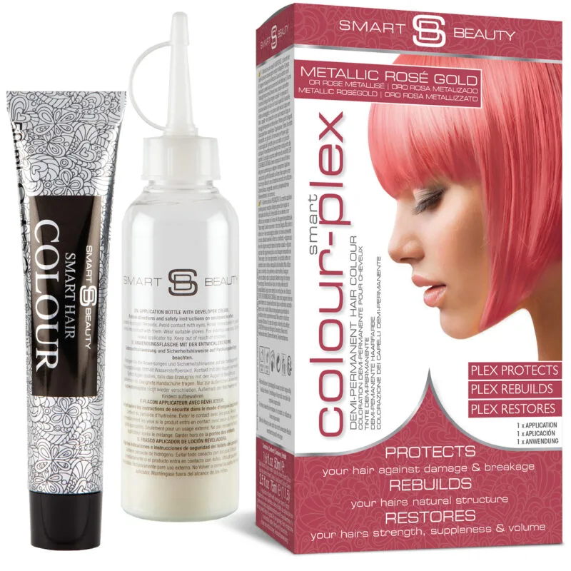 Metallic rose gold haarfarbe de smart beauty