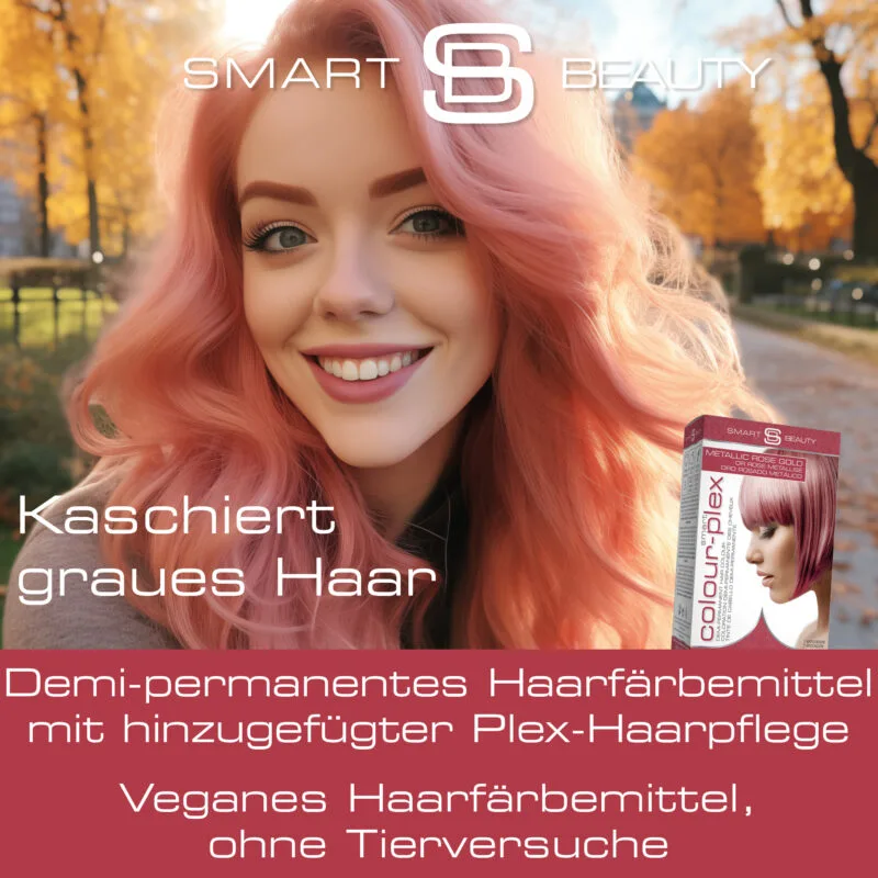 Metallic rose gold haarfarbe de smart beauty