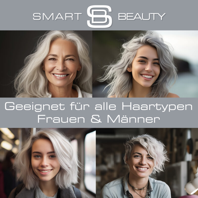 Metallic silber haarfarbe de smart beauty