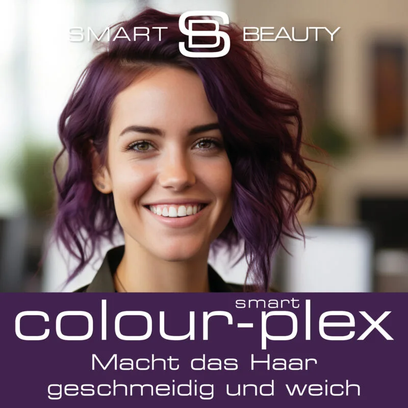 Smart Beauty Amethyst Lila permanentes Haarfärbemittel mit Plex Anti-Haarbruch Technologie, die schützt, wieder aufbaut und die Haarstruktur erneuert, permanente Haarfarbe, dunkelrotes Haarfärbemittel, vegan, ohne PPD, ohne Tierversuche